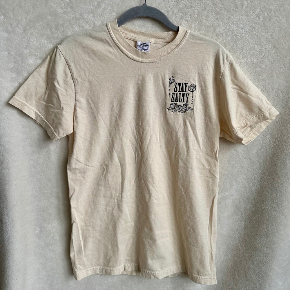 Read Receipts Stay Salty Embroidered Ice Cube Graphic Tee Small